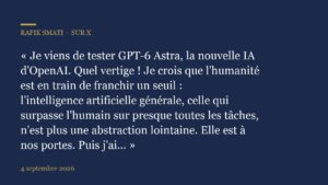Je viens de tester GPT-6 Astra, la nouvelle IA d'OpenAI.